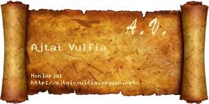 Ajtai Vulfia névjegykártya